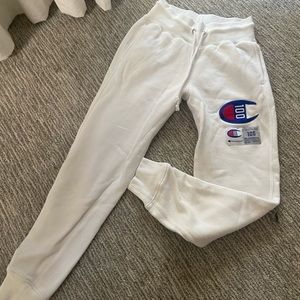 White Champion Joggers